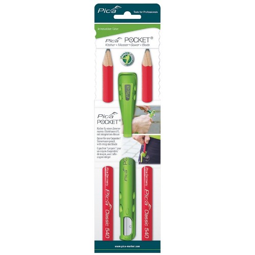 Snekkerblyant PICA Pocket set