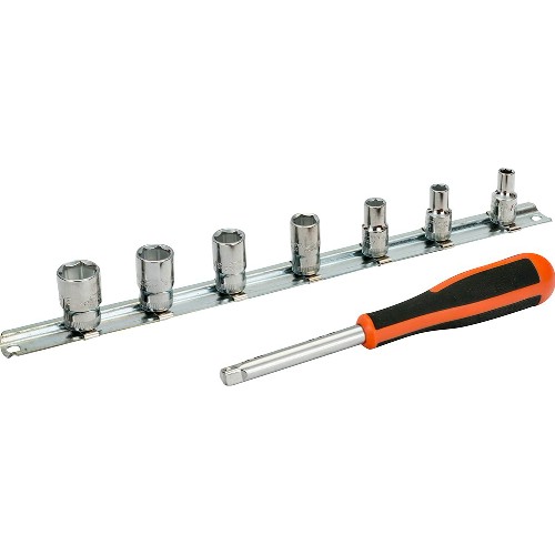 Pipenøkkelsett 1/4" tomme 8-deler BAHCO 6729SZ