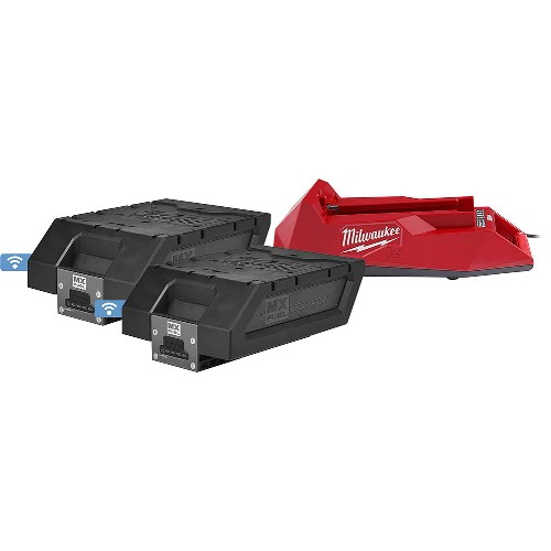 Lader og batteripakke MILWAUKEE 2x72 V 6,0 Ah MX Fuel RedLithium-Ion