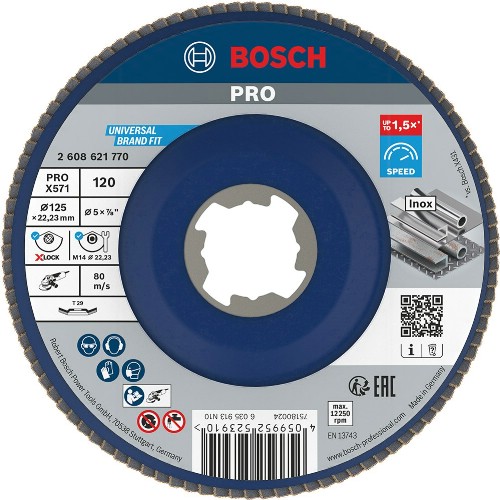 Lamellrondell BOSCH Best for Metal X571 X-Lock vinklet